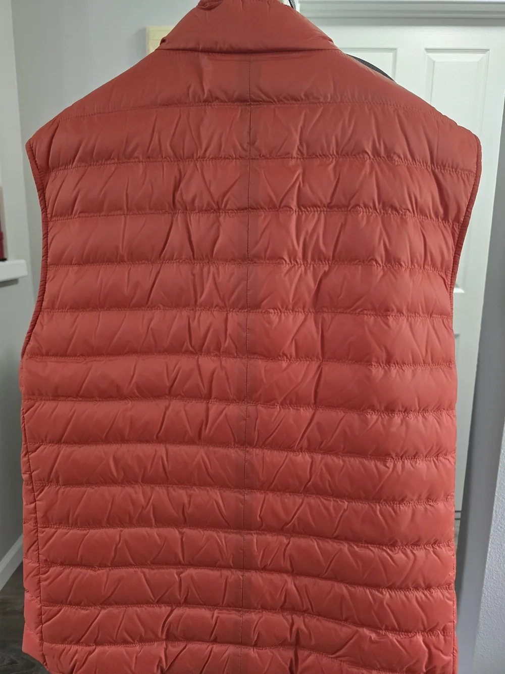 Brunello Cucinelli Coral-Red Quilted Down Vest